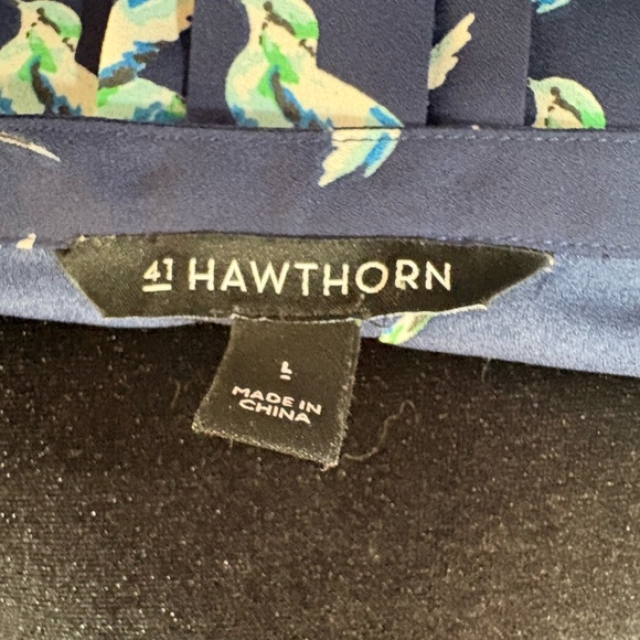 41 Hawthorn Navy Blue Blouse with Bird Print - Picture 7 of 7